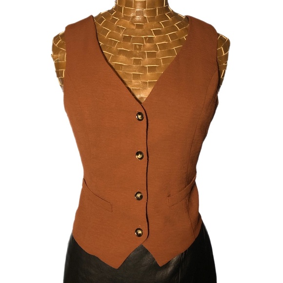 Brown Button-Up Vest - Picture 3 of 8